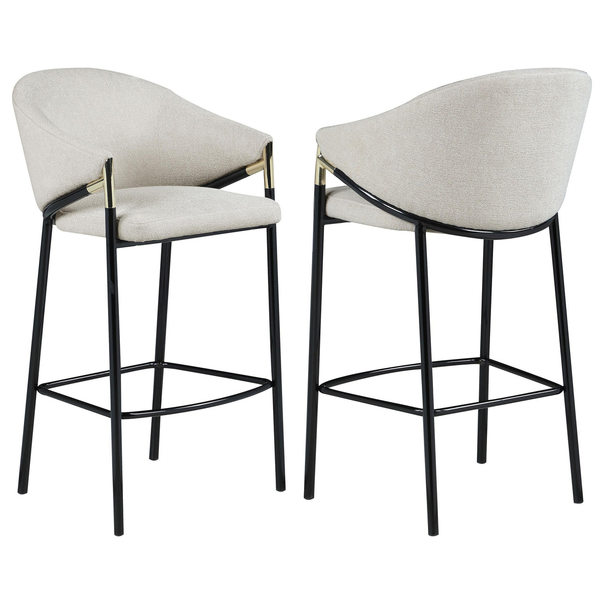 Coaster Chadwick Fabric Upholstered Bar Chair Beige (Set of 2)
