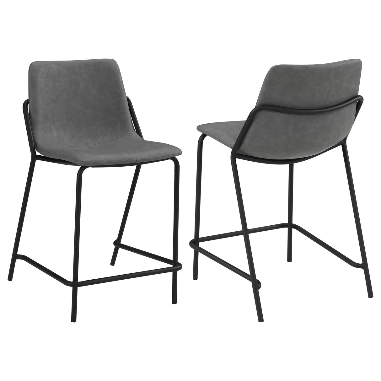 Coaster Earnest Upholstered Counter Chair Grey (Set of 2)