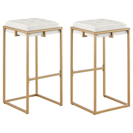 Coaster Nadia Upholstered Backless Bar Stool Beige (Set of 2)