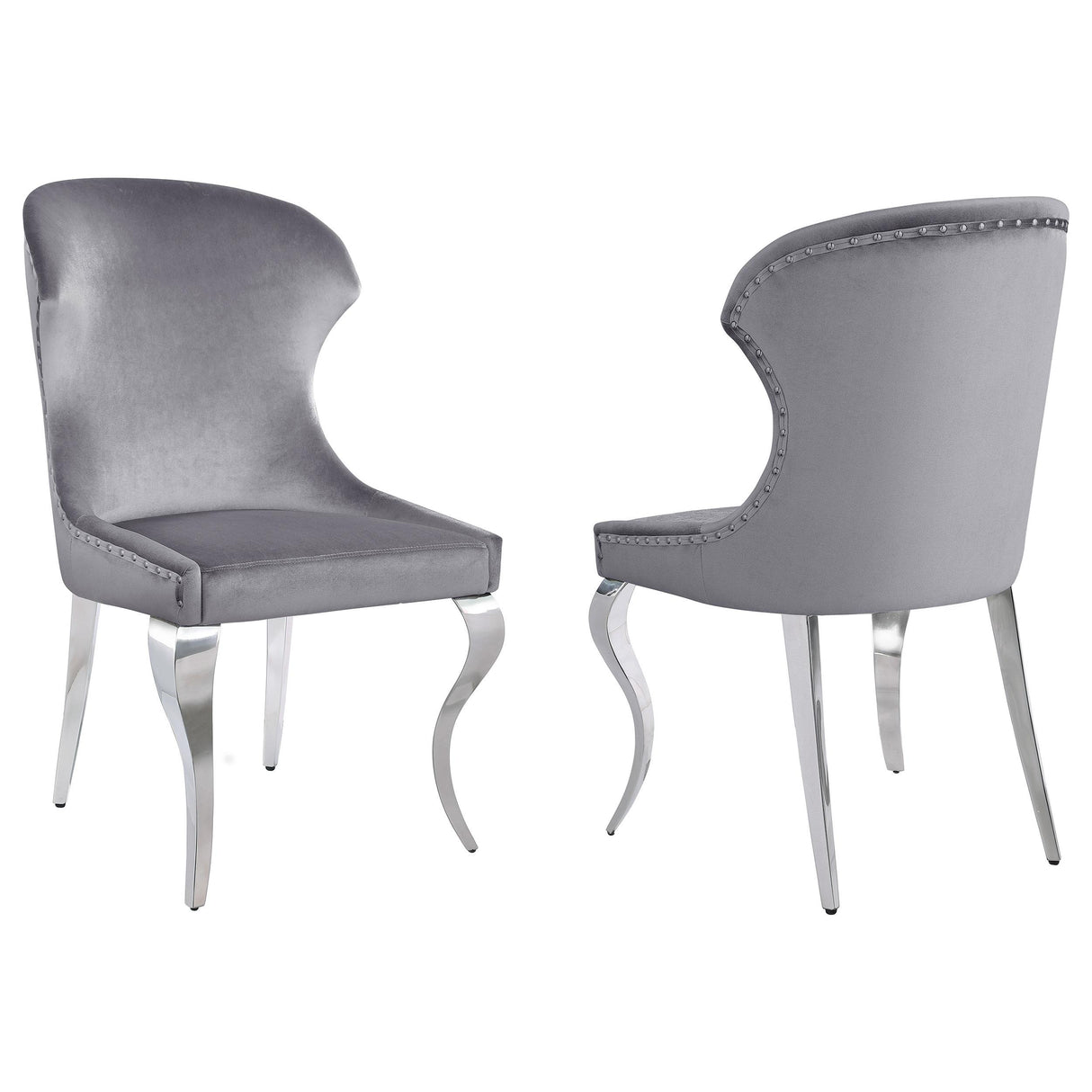 Coaster Cheyanne Upholstered Dining Side Chair Grey (Set of 2)