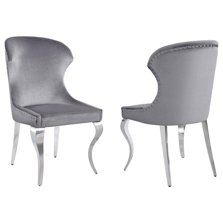 Coaster Cheyanne Upholstered Dining Side Chair Grey (Set of 2)