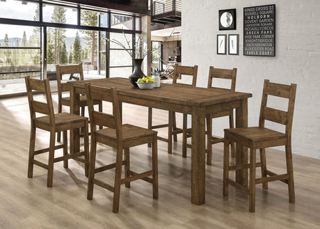 Coaster Coleman 7-piece Counter Height Dining Set Golden Brown