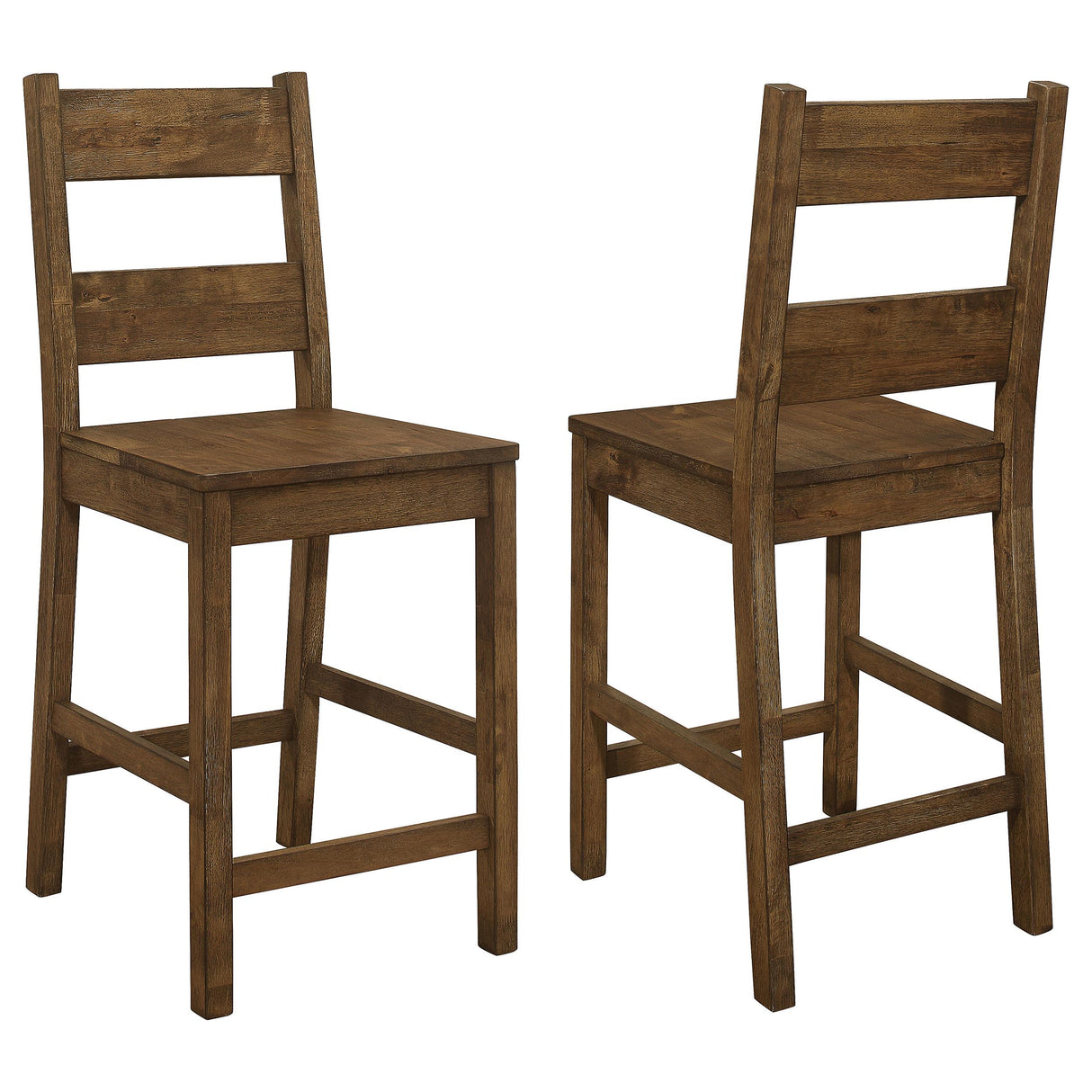 Coaster Coleman Wood Counter Chair Rustic Golden Brown (Set of 2)