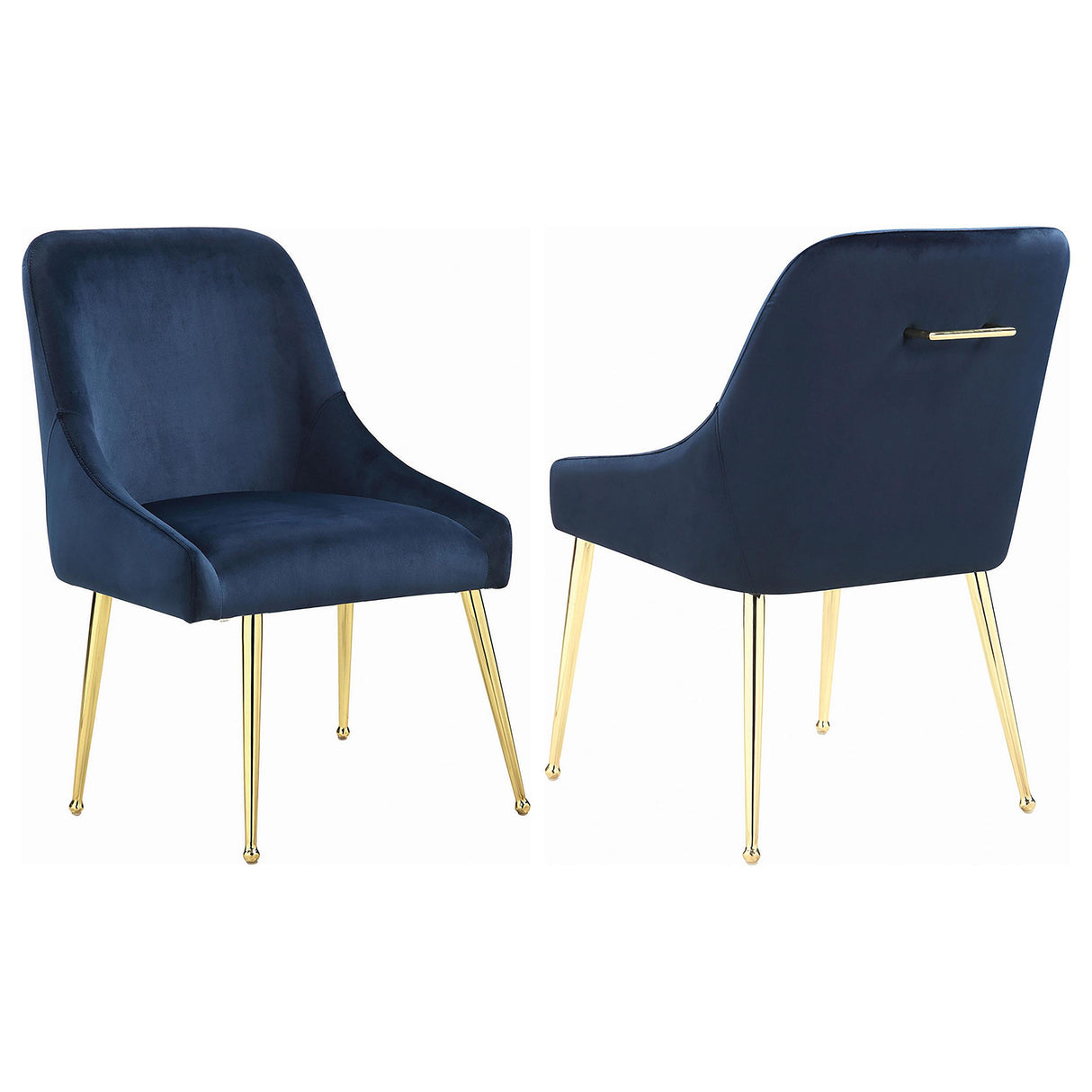 Coaster Mayette Upholstered Dining Side Chair Blue (Set of 2)
