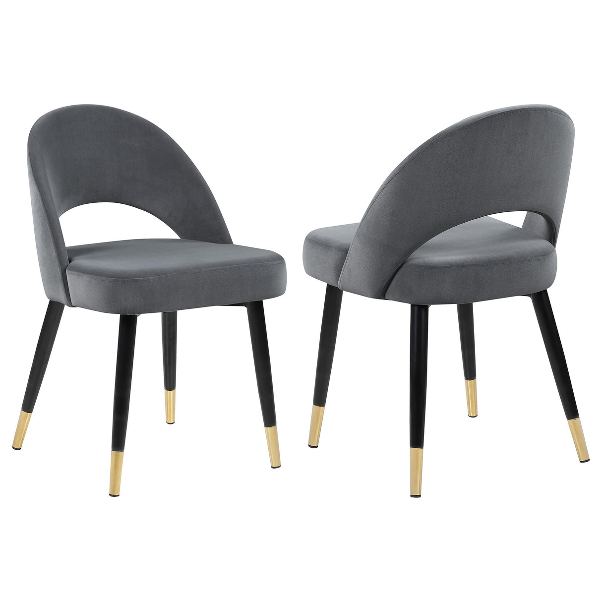 Coaster Lindsey Upholstered Dining Side Chair Grey (Set of 2)