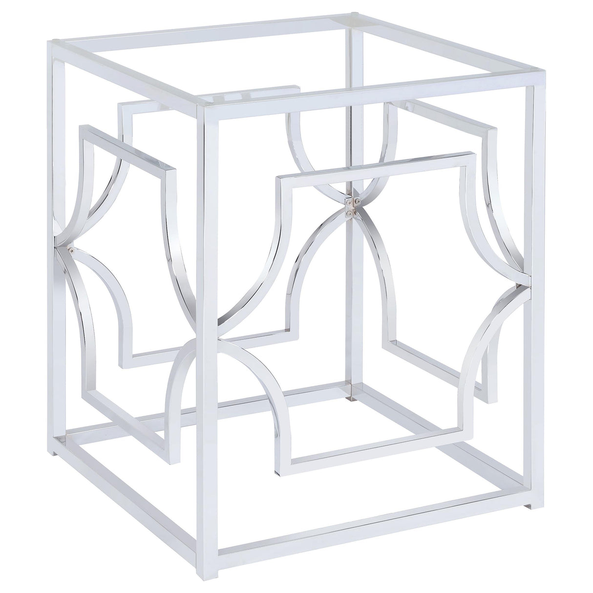 Coaster Starlight Square Metal Dining Table Base Chrome