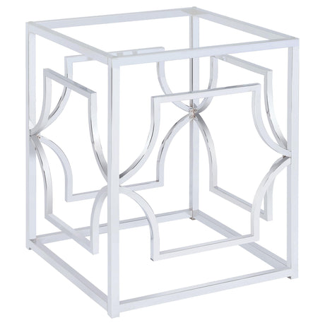 Coaster Starlight Square Metal Dining Table Base Chrome