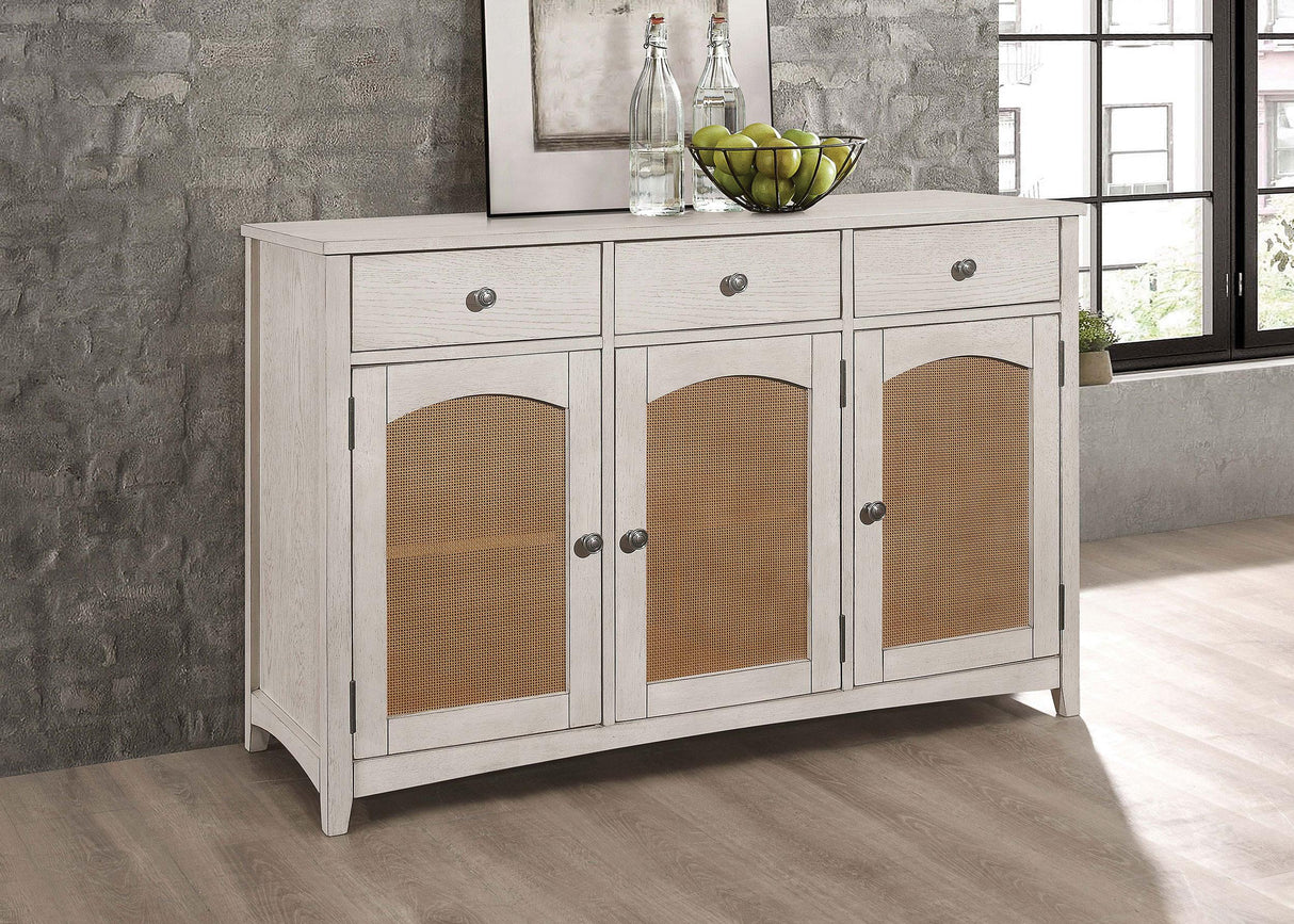 Coaster Kirby 3-drawer Sideboard Buffet Cabinet Rustic Off White
