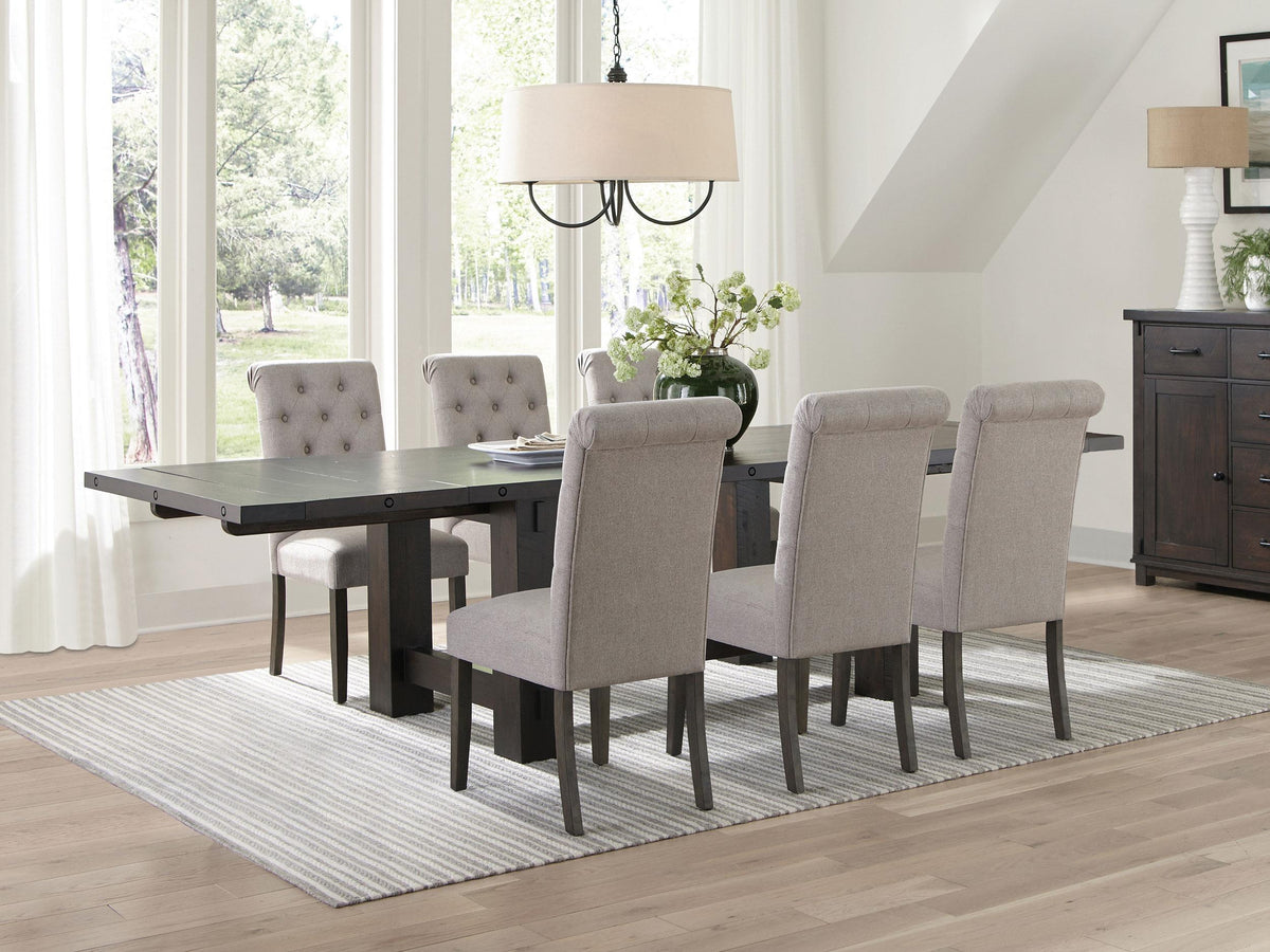 Coaster Calandra 7-piece Extension Leaf Dining Table Set Beige