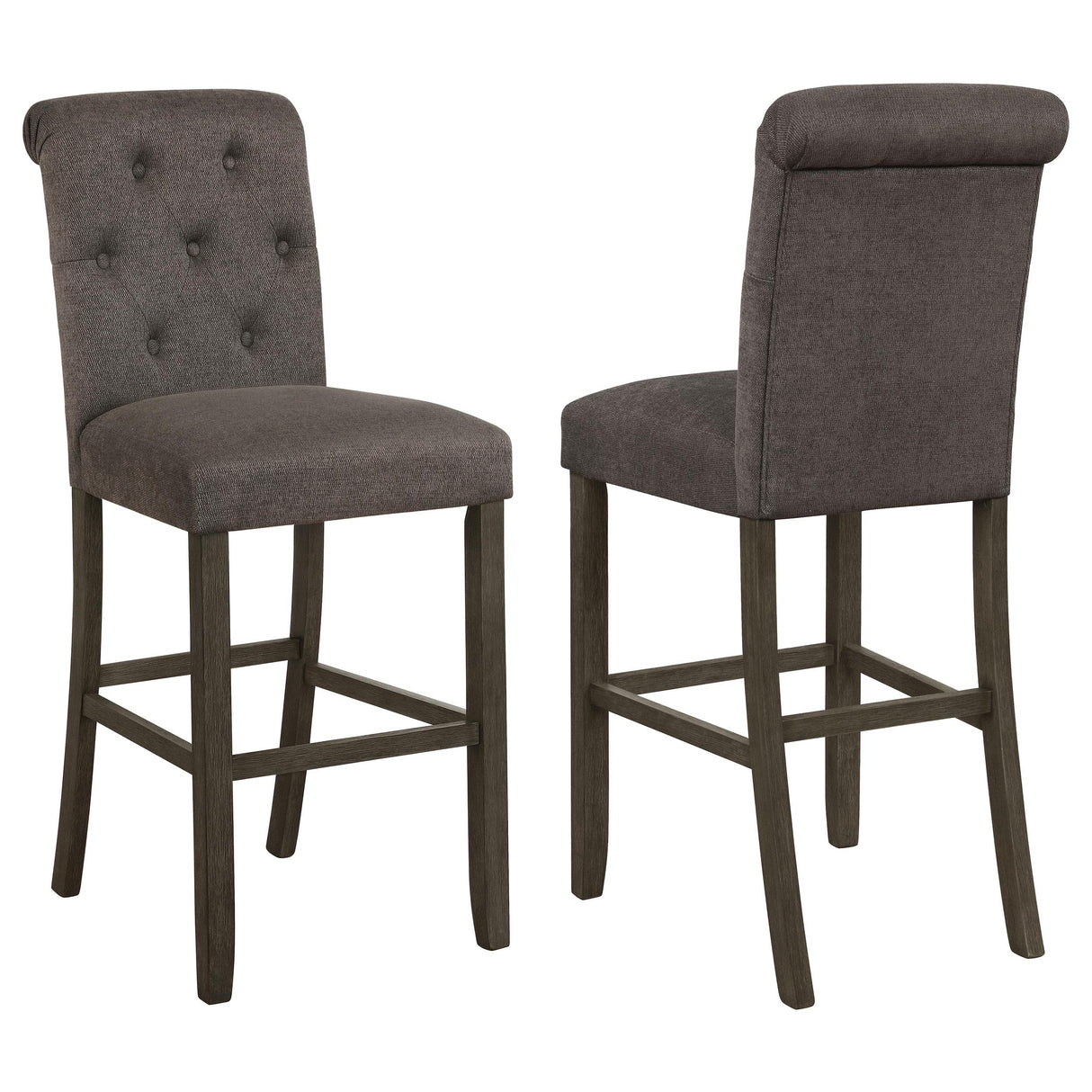 Coaster Balboa Fabric Upholstered Bar Chair Grey (Set of 2)