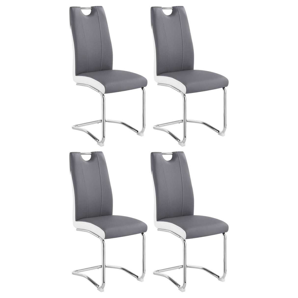 Coaster Brooklyn Upholstered Dining Side Chair Grey (Set of 4)