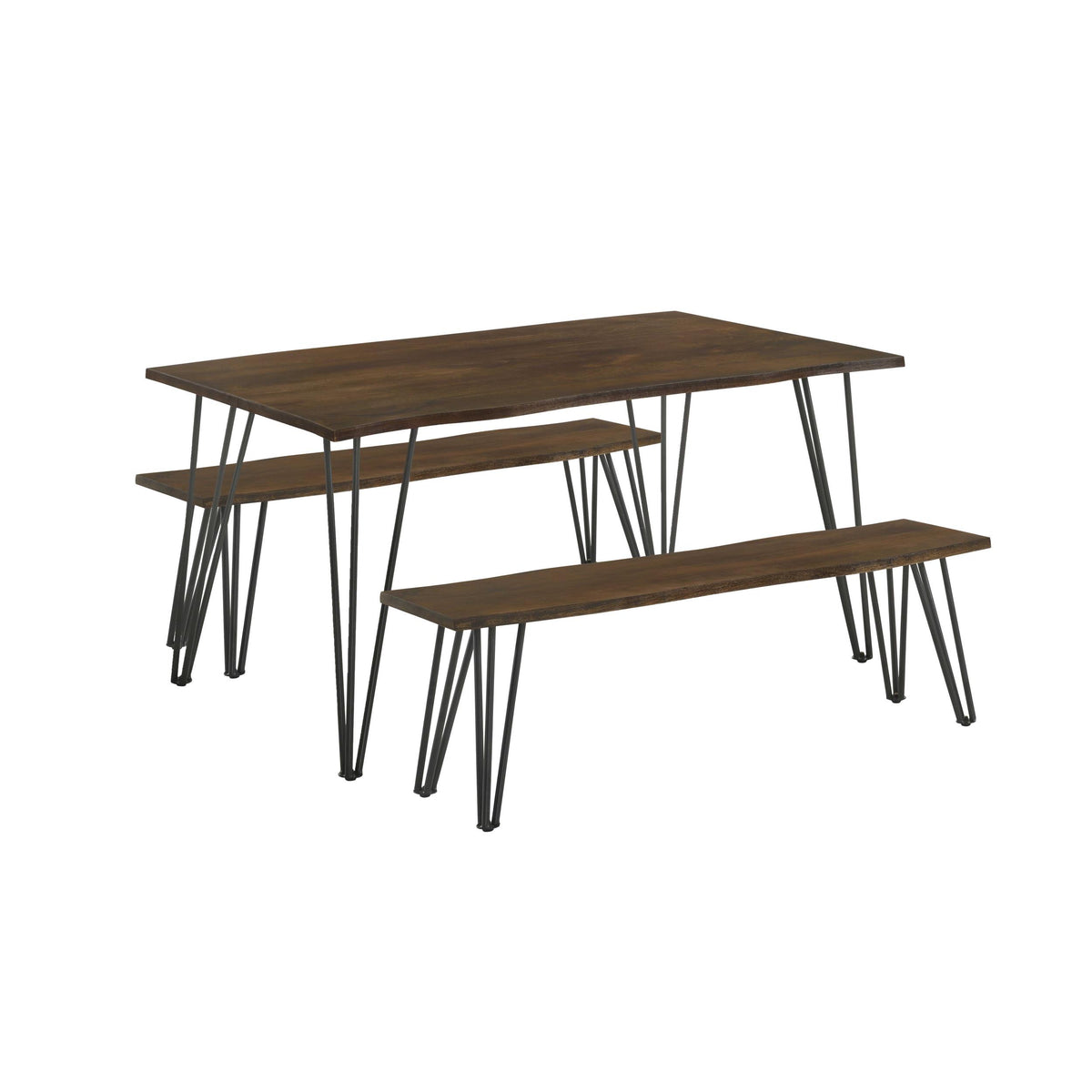 Coaster Topeka 3-piece Rectangular Dining Table Set Mango Cocoa