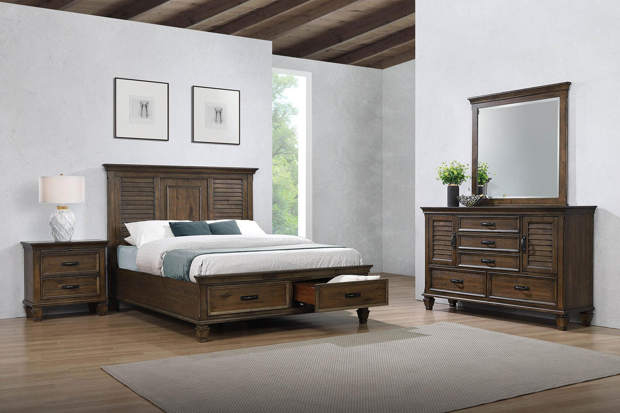 Coaster Franco 4-piece Eastern King Bedroom Set Burnished Oak