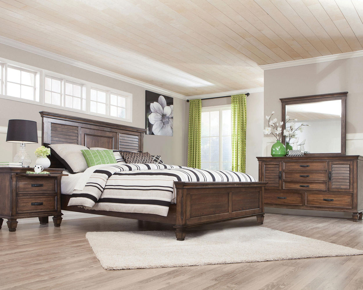 Coaster Franco 4-piece Eastern King Bedroom Set Burnished Oak