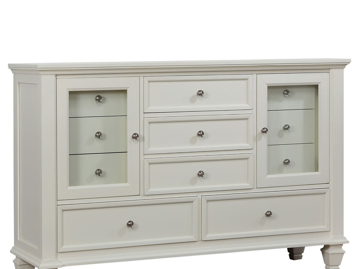 Sandy Beach 5-piece Queen Bedroom Set Cream White