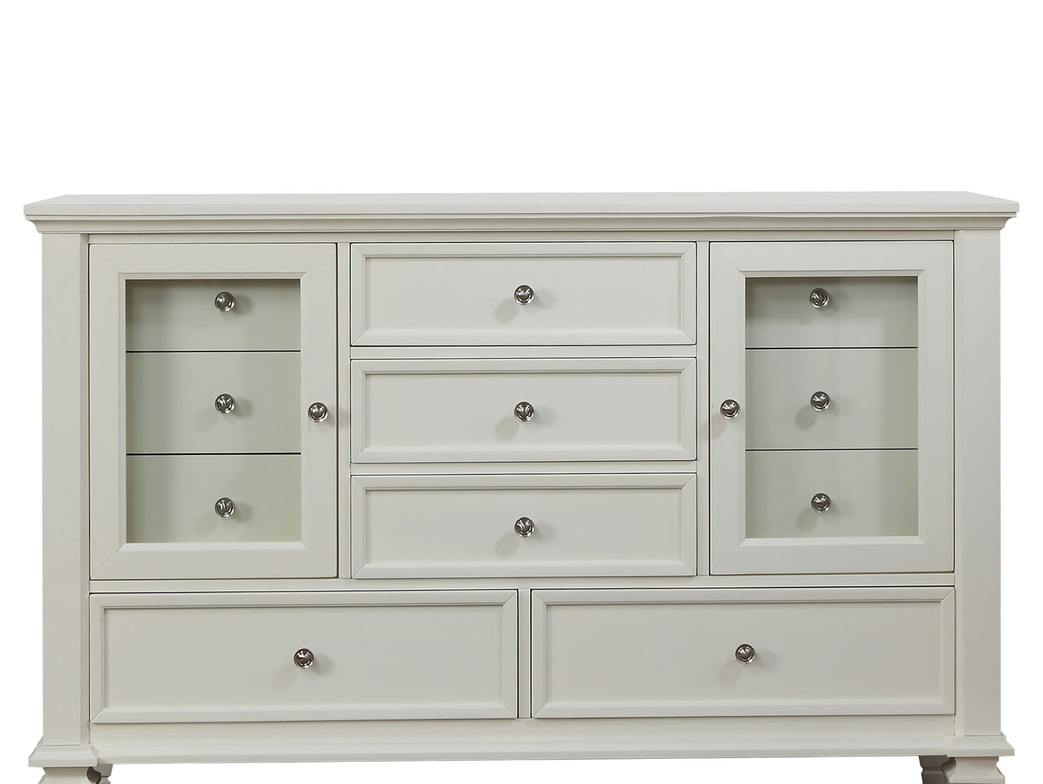 Sandy Beach 5-piece Queen Bedroom Set Cream White