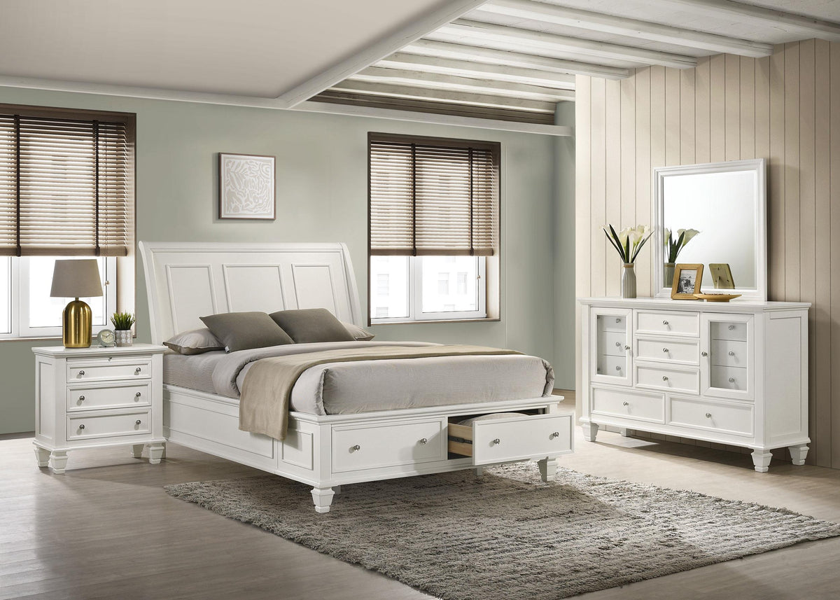 Coaster Sandy Beach 4-piece Queen Bedroom Set Cream White