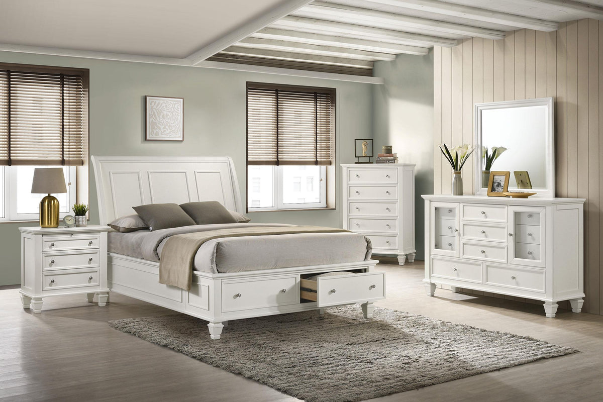 Coaster Sandy Beach 5-piece Queen Bedroom Set Cream White