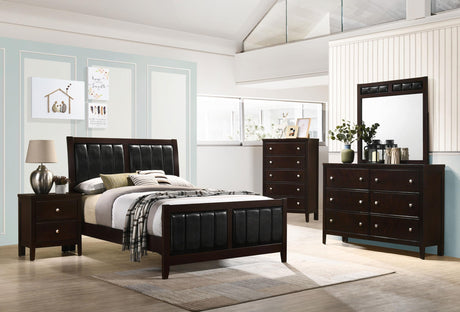 Coaster Carlton 4-piece Full Bedroom Set Cappuccino