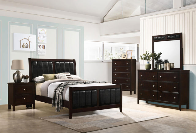 Coaster Carlton 4-piece Full Bedroom Set Cappuccino