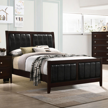 Coaster Carlton Wood Full Panel Bed Cappuccino