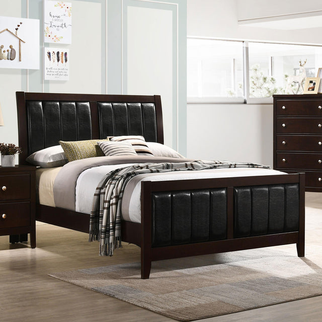 Coaster Carlton Wood Full Panel Bed Cappuccino