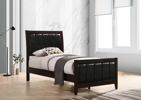 Coaster Carlton Wood Twin Panel Bed Cappuccino