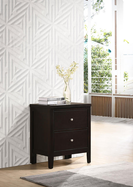 Coaster Carlton 2-drawer Nightstand Cappuccino