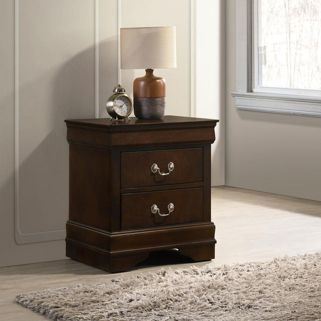 Coaster Louis Philippe 2-drawer Nightstand Cappuccino