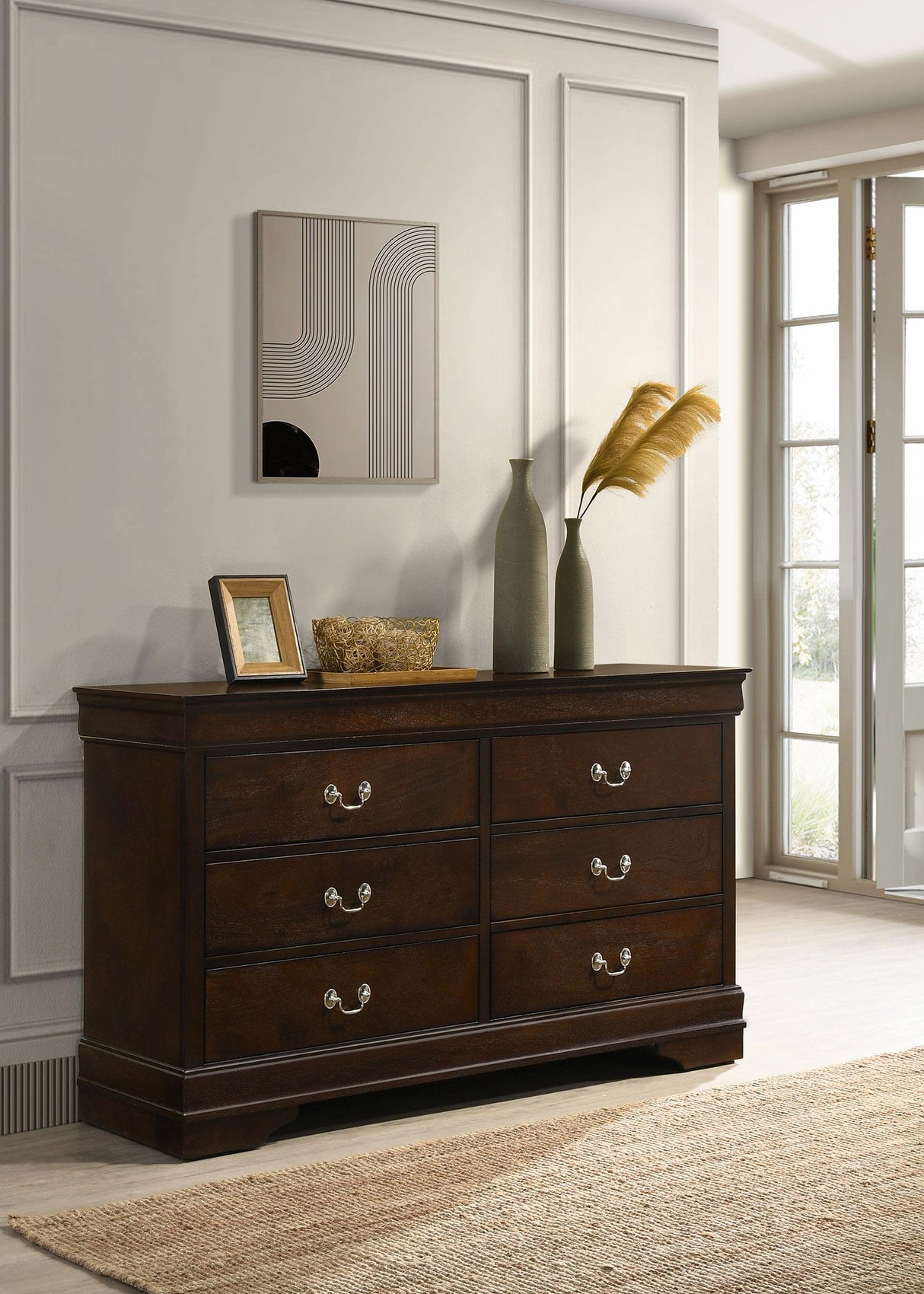 Coaster Louis Philippe 6-drawer Dresser Cappuccino