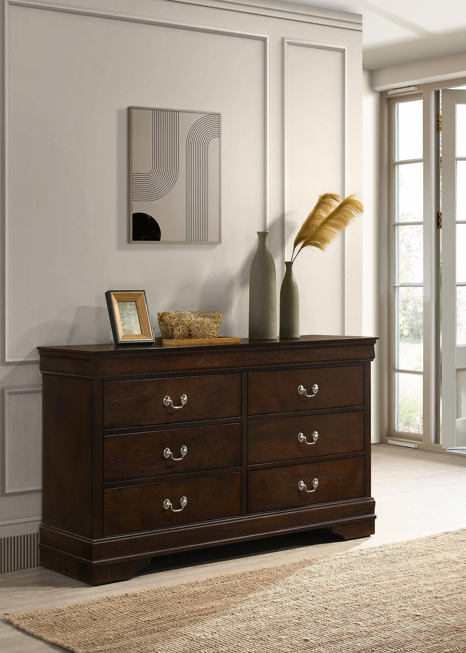 Coaster Louis Philippe 6-drawer Dresser Cappuccino