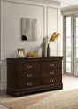 Coaster Louis Philippe 6-drawer Dresser Cappuccino