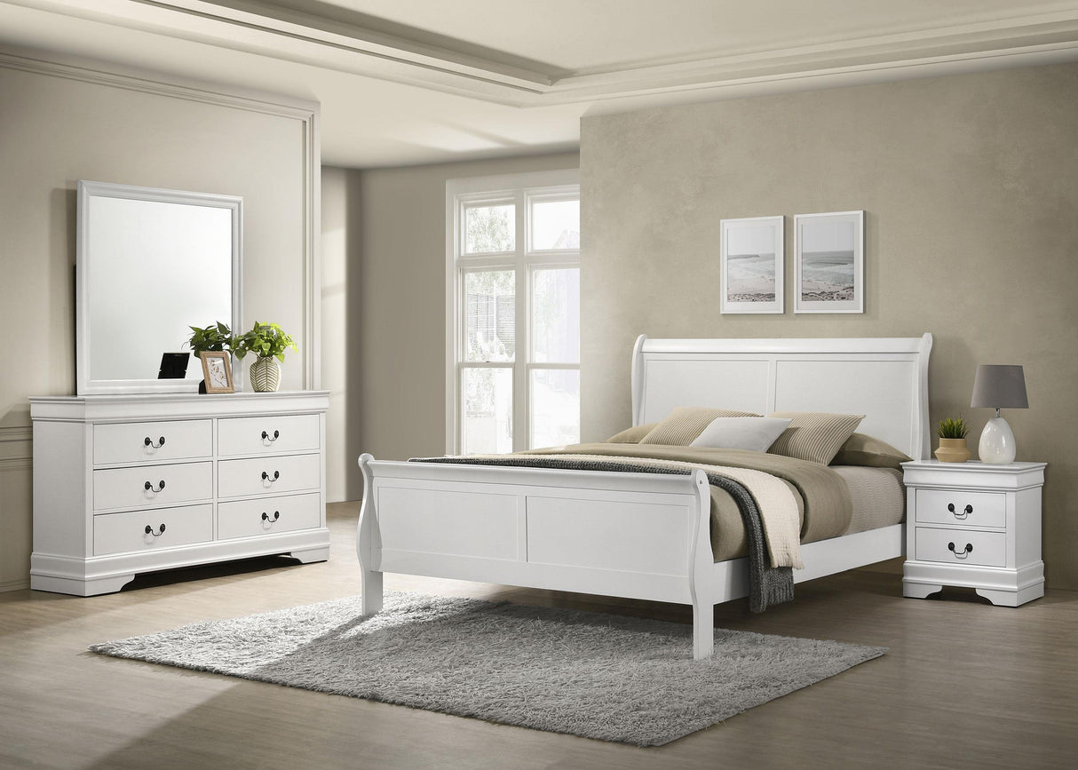 Coaster Louis Philippe 4-piece Eastern King Bedroom Set White