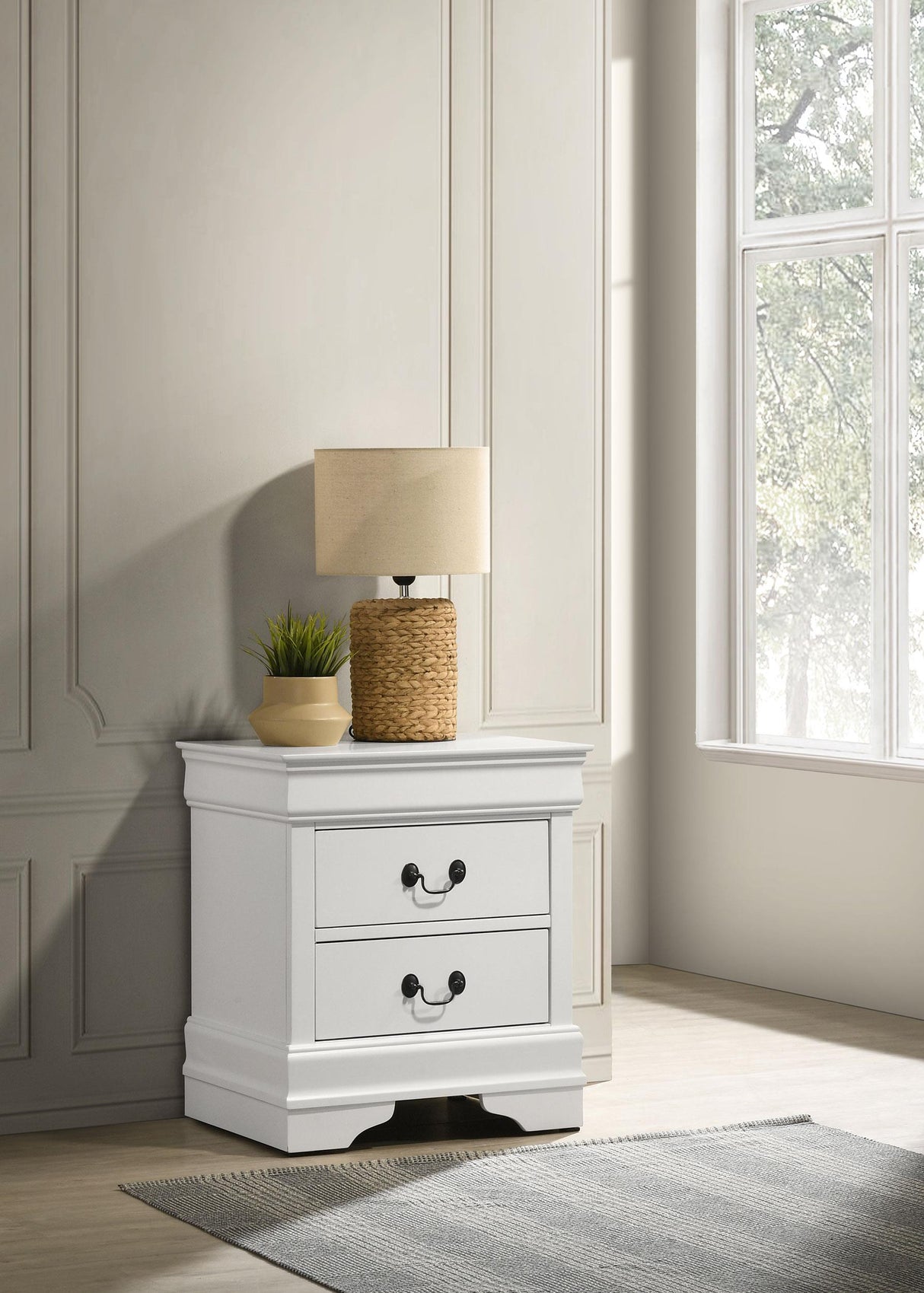 Coaster Louis Philippe 2-drawer Nightstand Bedside Table White