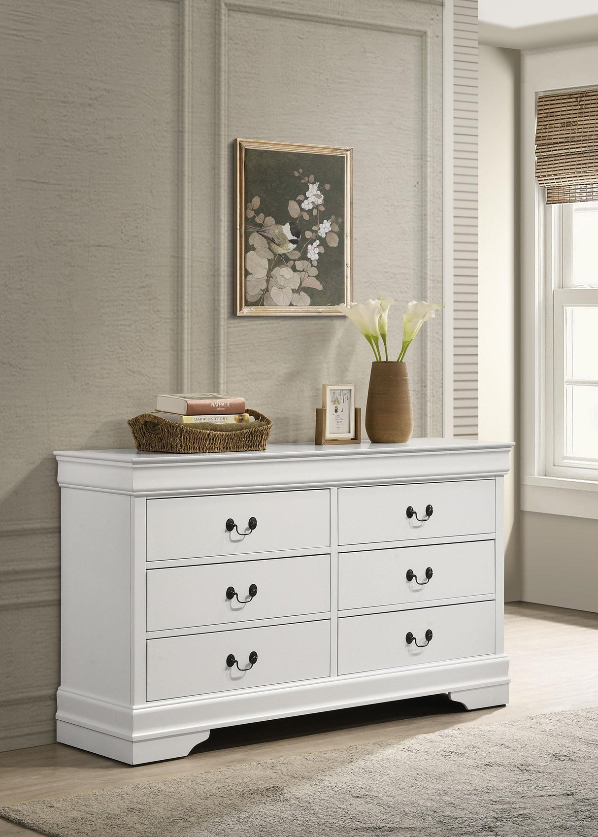 Coaster Louis Philippe 6-drawer Dresser White