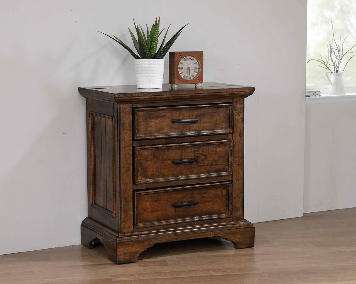 Coaster Elk Grove 3-drawer Nightstand Vintage Bourbon