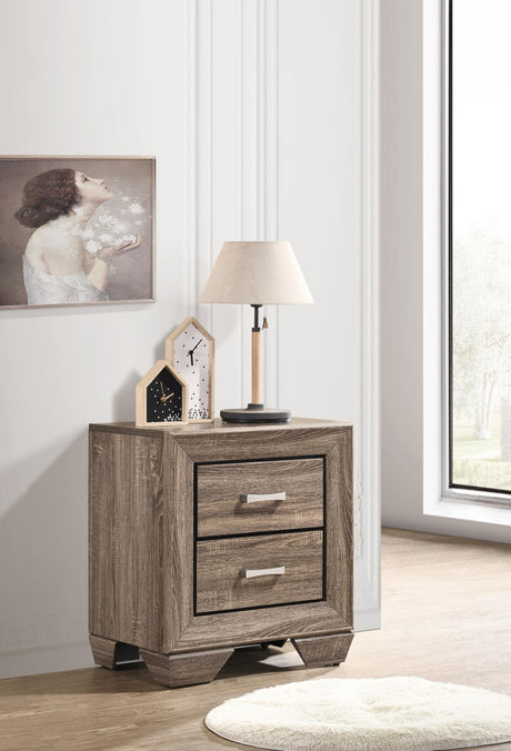Coaster Kauffman 2-drawer Nightstand Washed Taupe