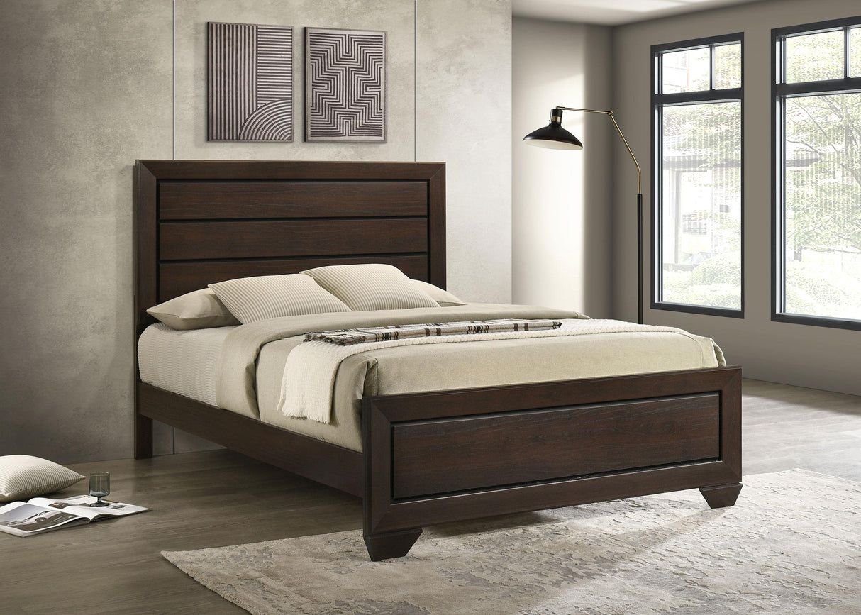 Coaster Kauffman Wood Queen Panel Bed Dark Cocoa
