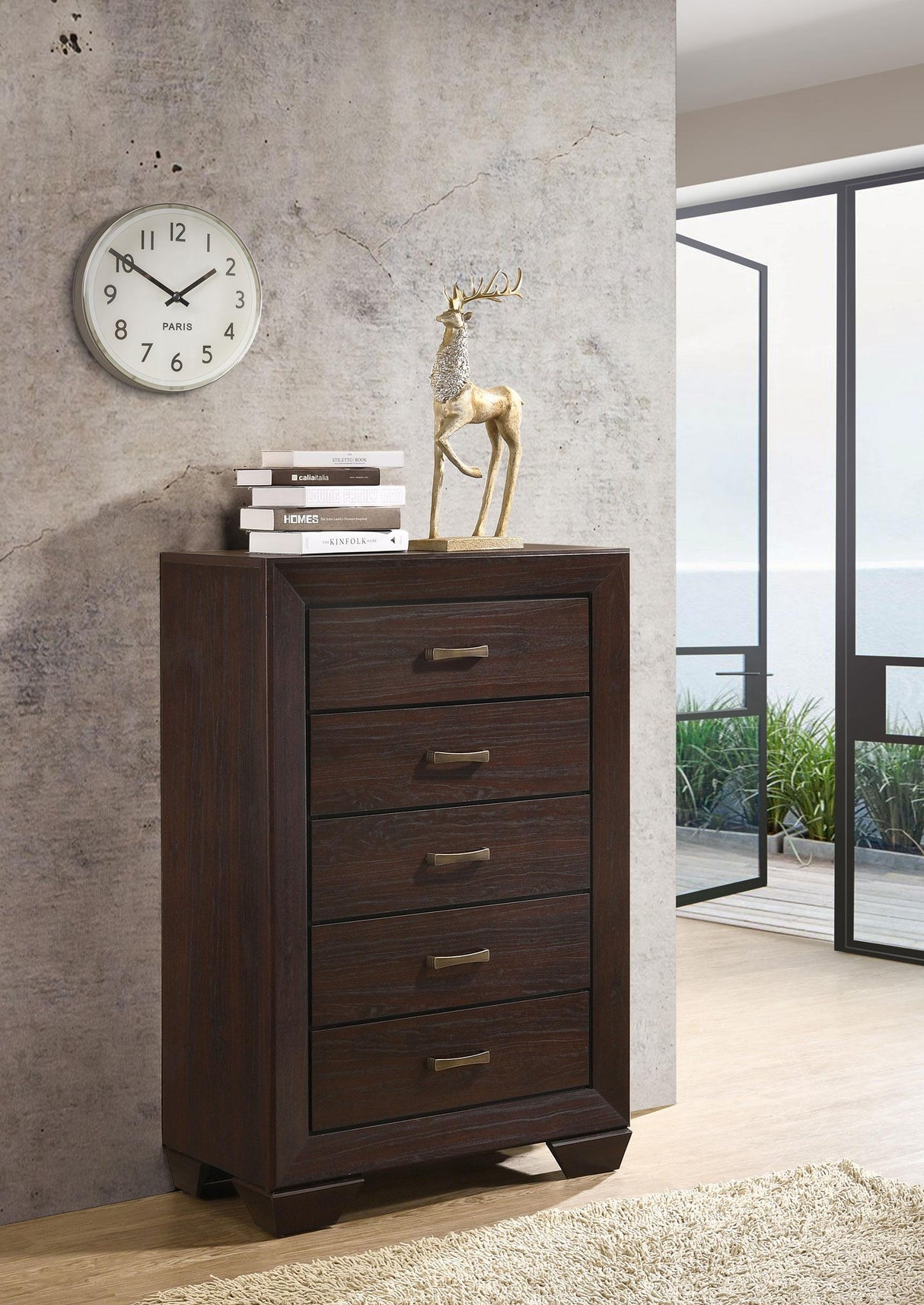 Coaster Kauffman 5-drawer Bedroom Chest Dark Cocoa