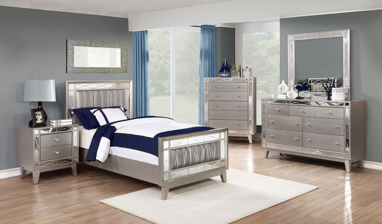 Coaster Leighton 5-piece Twin Bedroom Set Metallic Mercury