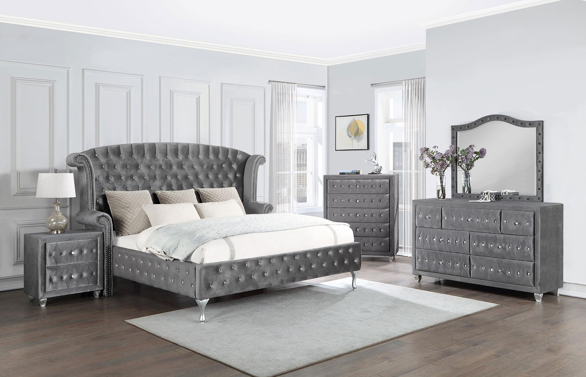 Coaster Deanna 5-piece California King Bedroom Set Grey