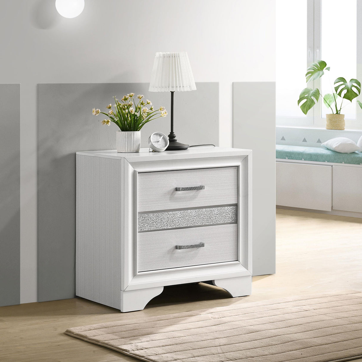 Coaster Miranda 2-drawer Nightstand White