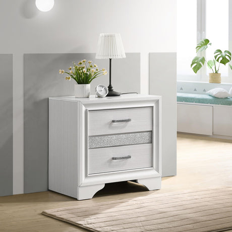 Coaster Miranda 2-drawer Nightstand White