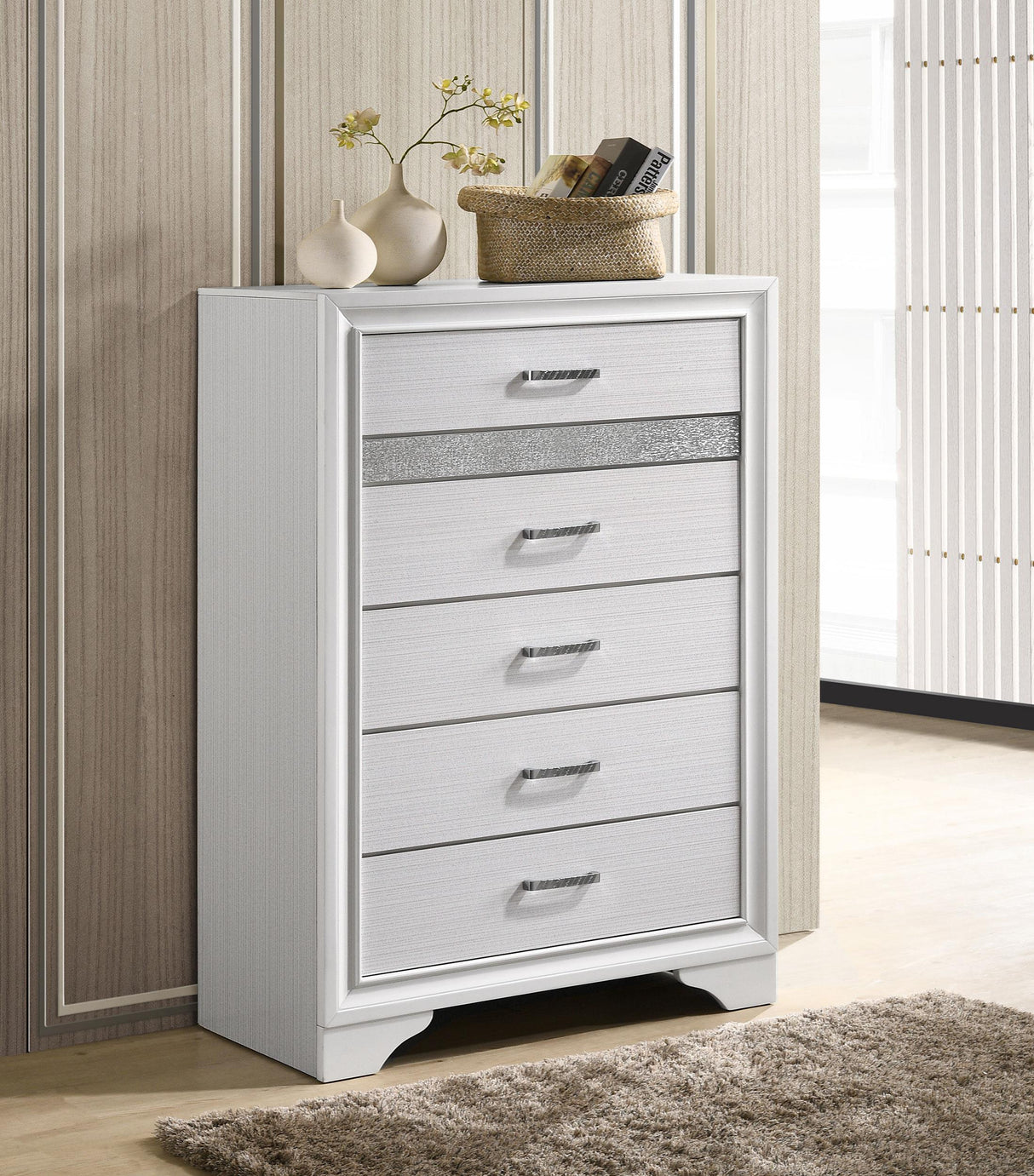 Coaster Miranda 5-drawer Bedroom Chest White