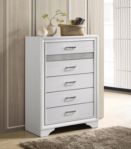 Coaster Miranda 5-drawer Bedroom Chest White