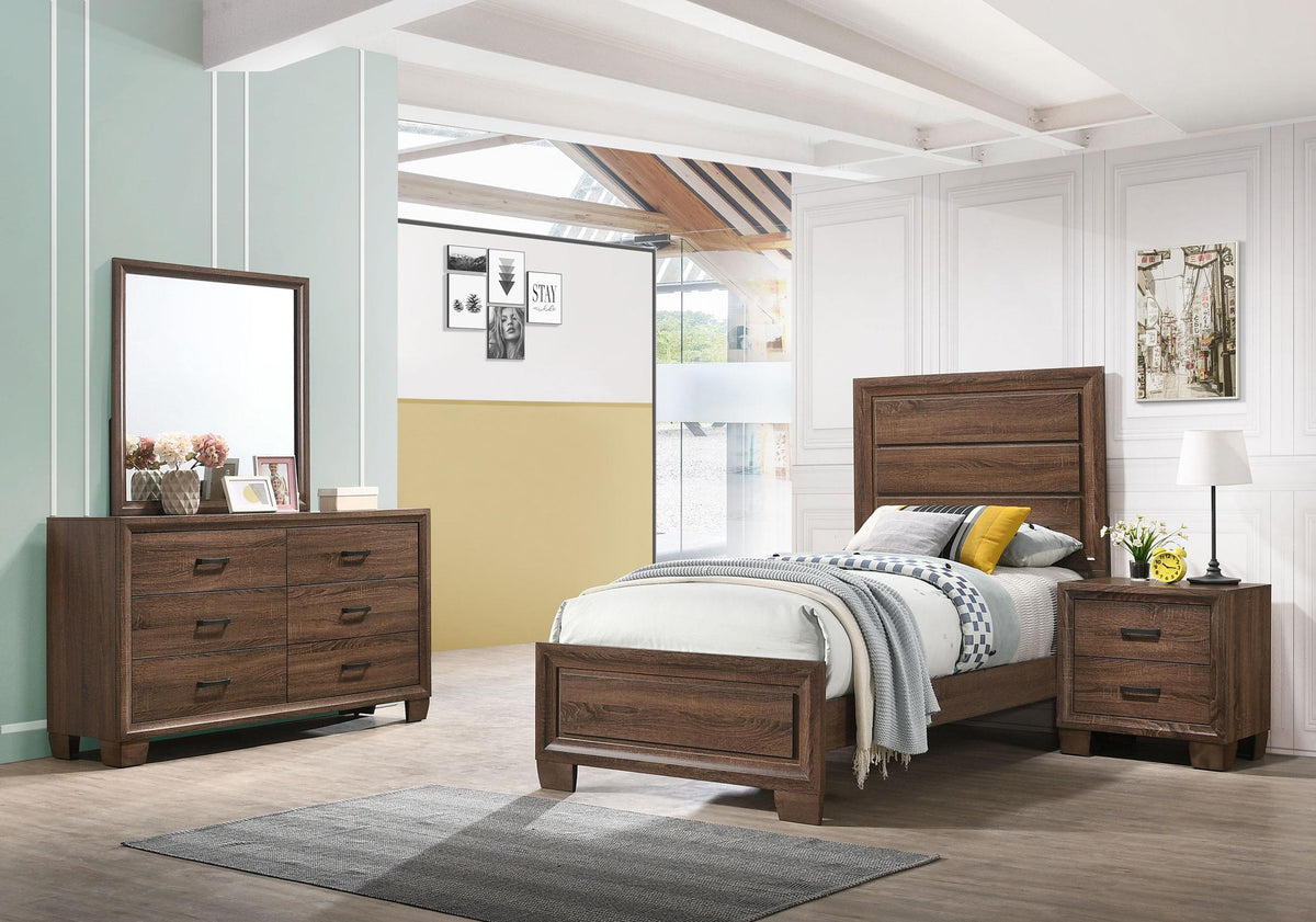 Coaster Brandon 4-piece Twin Bedroom Set Warm Brown