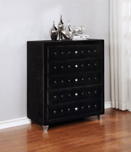 Coaster Deanna 5-drawer Bedroom Chest Black