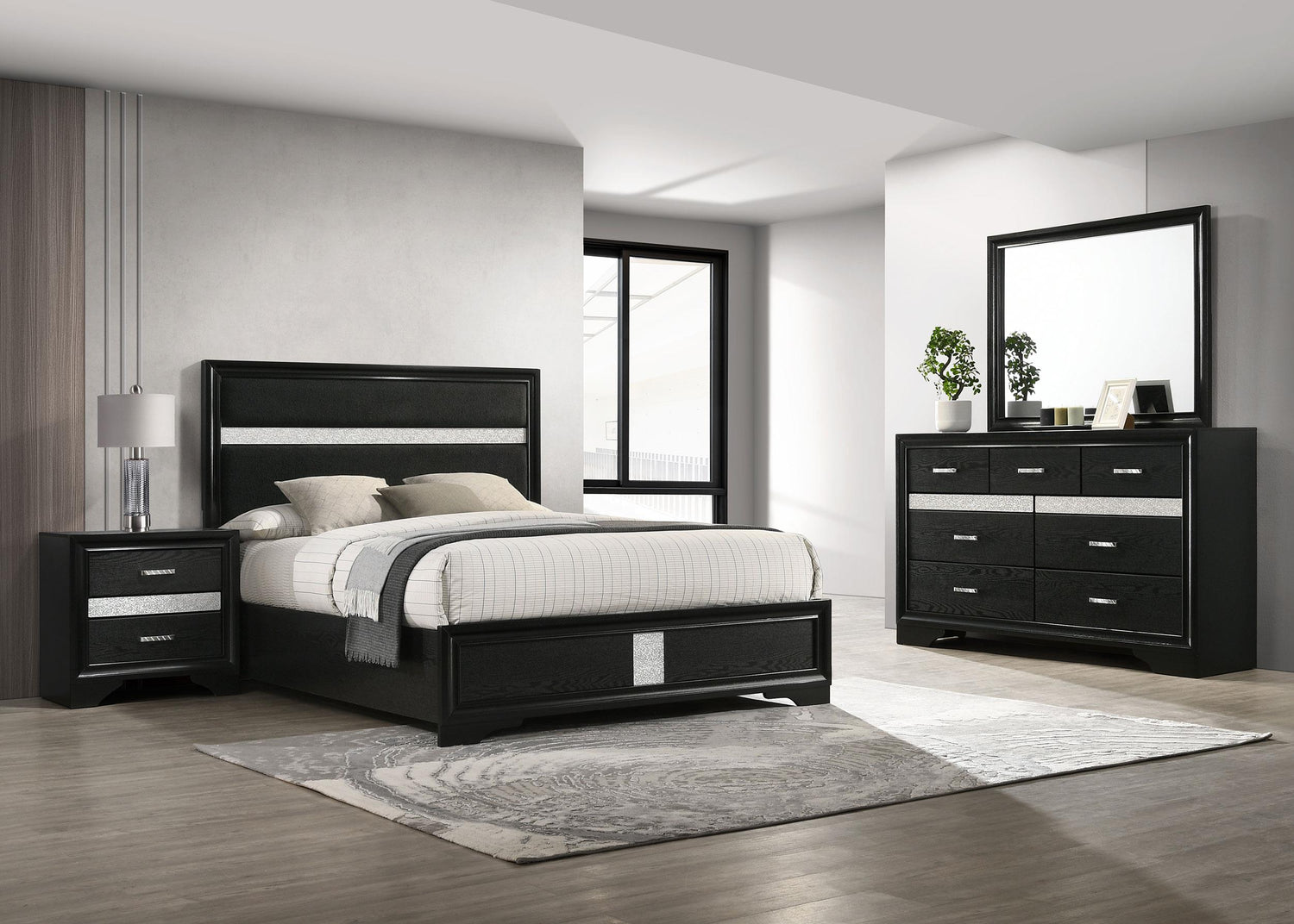 Coaster Miranda 4-piece Full Bedroom Set Black
