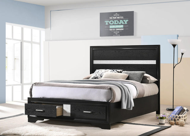 Coaster Miranda 51-inch Wood Full Storage Panel Bed Black