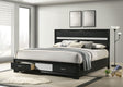 Coaster Miranda 51-inch Wood Eastern King Storage Panel Bed Black